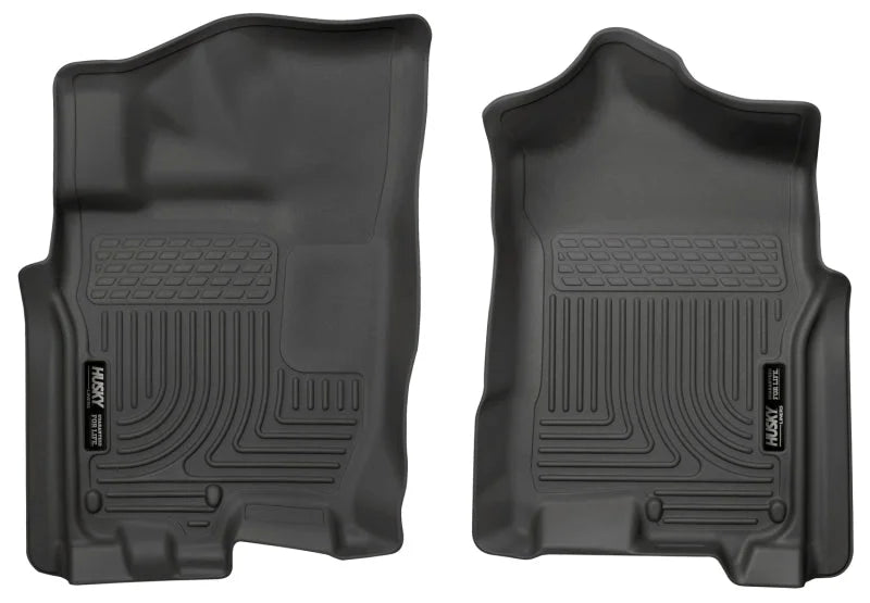 Husky Liners 2016 Nissan Titan XD Crew Cab WeatherBeater Front Row Black Floor Liners - Main Product View