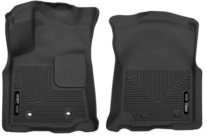 Husky Liners 2016 Toyota Tacoma Double Cab Pickup Black Front Floor Liners - Main Product View