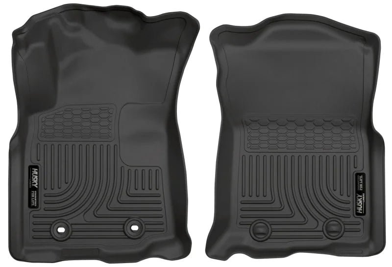 Husky Liners 2016 Toyota Tacoma w/ Auto Trans WeatherBeater Front Black Floor Liners - Main Product View