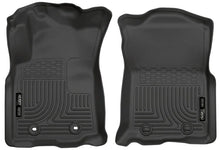 Load image into Gallery viewer, Husky Liners 2016 Toyota Tacoma w/ Auto Trans WeatherBeater Front Black Floor Liners - Main Product View