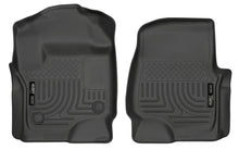 Load image into Gallery viewer, Husky Liners 2017 Ford Super Duty (Crew Cab / Super Cab) WeatherBeater Black Front Floor Liners - Main Product View
