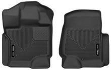Load image into Gallery viewer, Husky Liners 2017 Ford Super Duty (Crew Cab / Super Cab) WeatherBeater Black Front Floor Liners - Side View