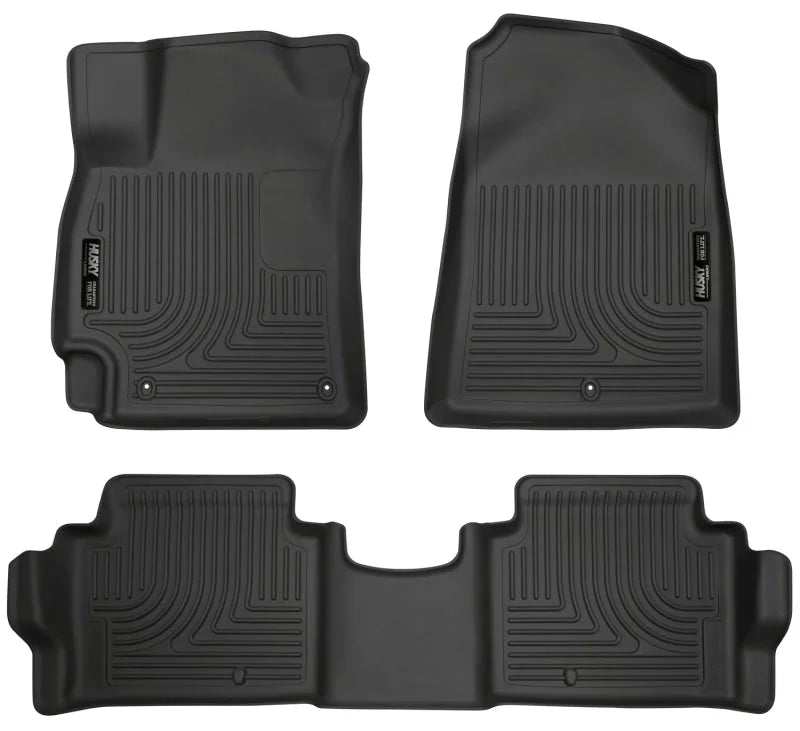 Husky Liners 2017 Hyundai Elantra Weatherbeater Black Front and Second Row Floor Liners - Main Product View