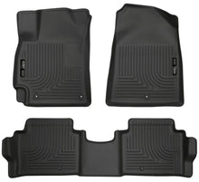 Load image into Gallery viewer, Husky Liners 2017 Hyundai Elantra Weatherbeater Black Front and Second Row Floor Liners - Main Product View