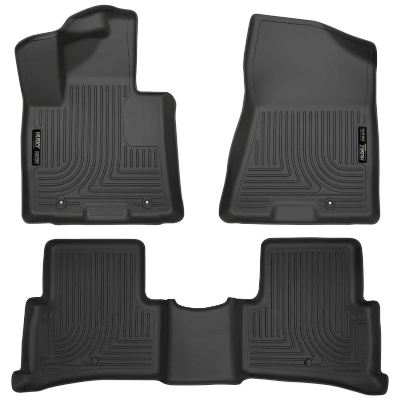 Husky Liners 2017 Kia Sportage Weatherbeater Front and Second Row Black Floor Liners - Main Product View