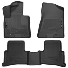 Load image into Gallery viewer, Husky Liners 2017 Kia Sportage Weatherbeater Front and Second Row Black Floor Liners - Main Product View