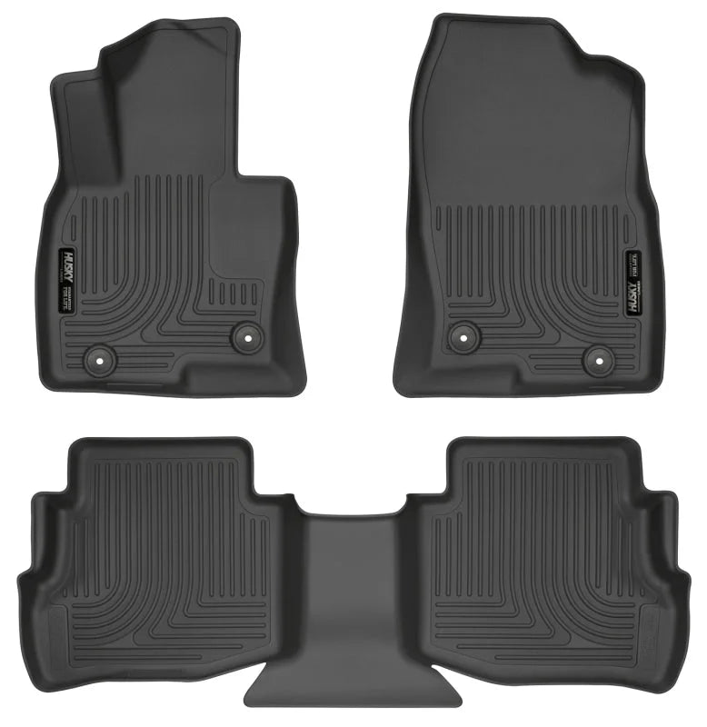 Husky Liners 2017 Mazda CX-9 WeatherBeater Floor Liner (Front and Second Rows) - Black - Main Product View