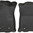 Load image into Gallery viewer, Husky Liners 2018 Toyota Tacoma Double Cab w/ Standard Trans WeatherBeater Black Front Floor Liners - Main Product View