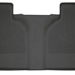 Load image into Gallery viewer, Husky Liners 2019 Chevrolet Silverado 1500 Crew Cab WeatherBeater Black 2nd Row Floor Liners - Main Product View