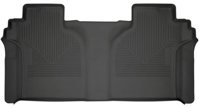 Husky Liners 2019 Chevrolet Silverado 1500 Crew Cab WeatherBeater Black 2nd Row Floor Liners - Main Product View
