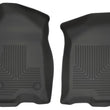 Load image into Gallery viewer, Husky Liners 2019 Chevrolet Silverado 1500 Crew Cab WeatherBeater Black Front Floor Liners - Main Product View