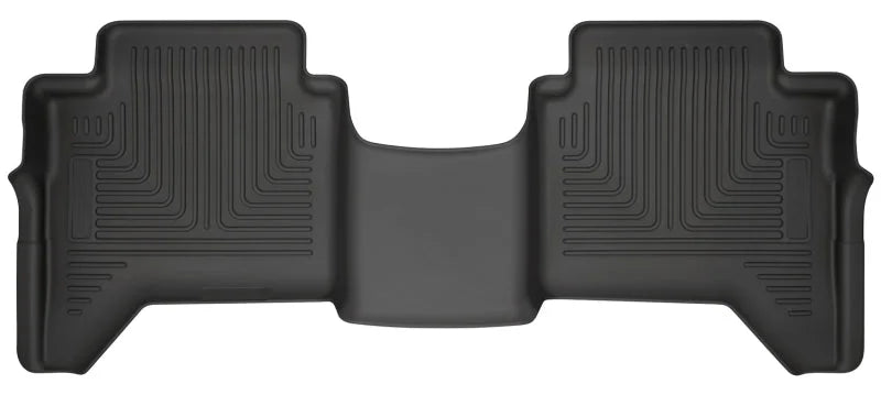 Husky Liners 2019 Ford Ranger SuperCrew WeatherBeater 2nd Row Black Floor Liners - Main Product View