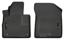 Load image into Gallery viewer, Husky Liners 2019 Hyundai Santa Fe WeatherBeater Black Front Floor Liners - Main Product View