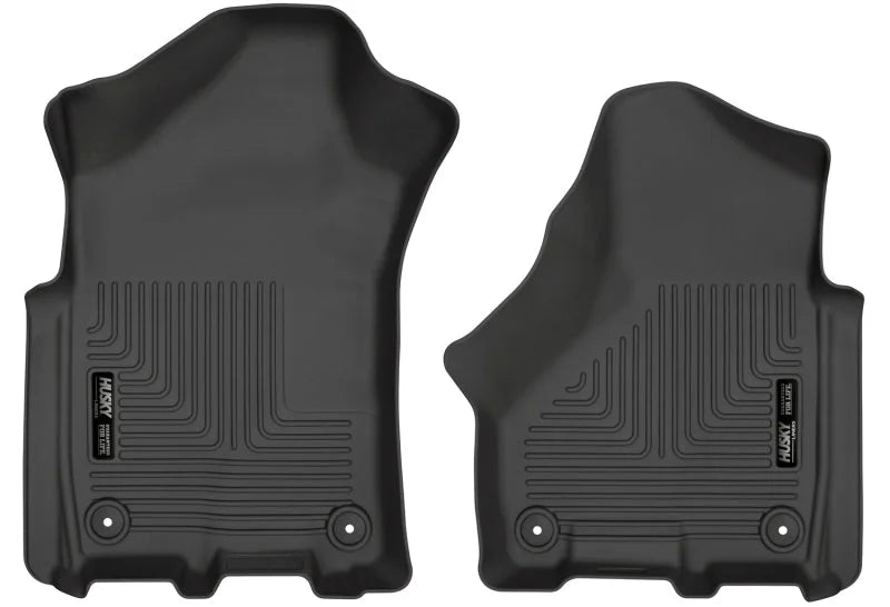 Husky Liners 2019 Ram 2500/3500 Crew Cab/Mega Cab WeatherBeater Black Front Floor Liners - Main Product View