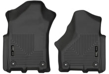 Load image into Gallery viewer, Husky Liners 2019 Ram 2500/3500 Crew Cab/Mega Cab WeatherBeater Black Front Floor Liners - Main Product View
