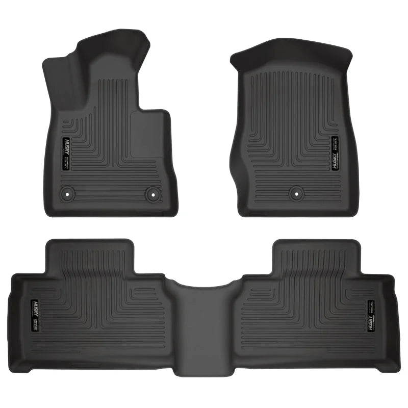 Husky Liners 2020 Ford Explorer Weatherbeater Black Front & 2nd Seat Floor Liners - Main Product View