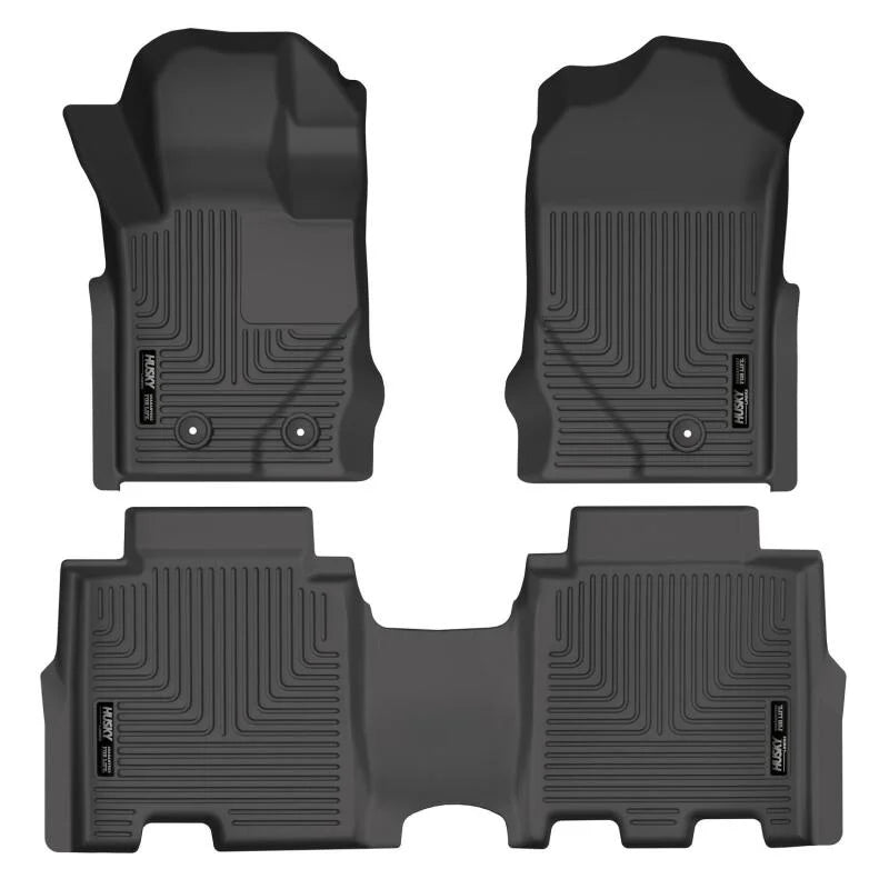 Husky Liners 2021 Ford Bronco 4 Door Weatherbeater Front & 2nd Seat Floor Liners - Black - Main Product View
