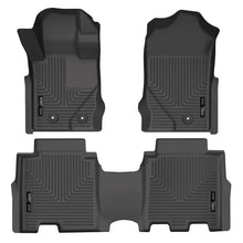 Load image into Gallery viewer, Husky Liners 2021 Ford Bronco 4 Door Weatherbeater Front &amp; 2nd Seat Floor Liners - Black - Main Product View
