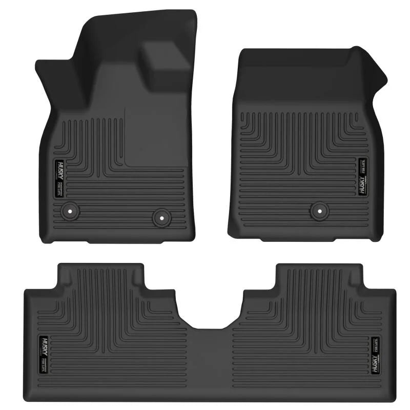 Husky Liners 2021 Ford Mustang Mach-E Weatherbeater Front & 2nd Seat Floor Liners - Black - Main Product View
