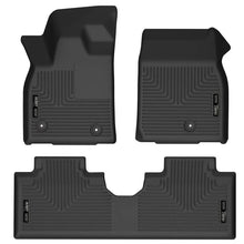 Load image into Gallery viewer, Husky Liners 2021 Ford Mustang Mach-E Weatherbeater Front &amp; 2nd Seat Floor Liners - Black - Main Product View
