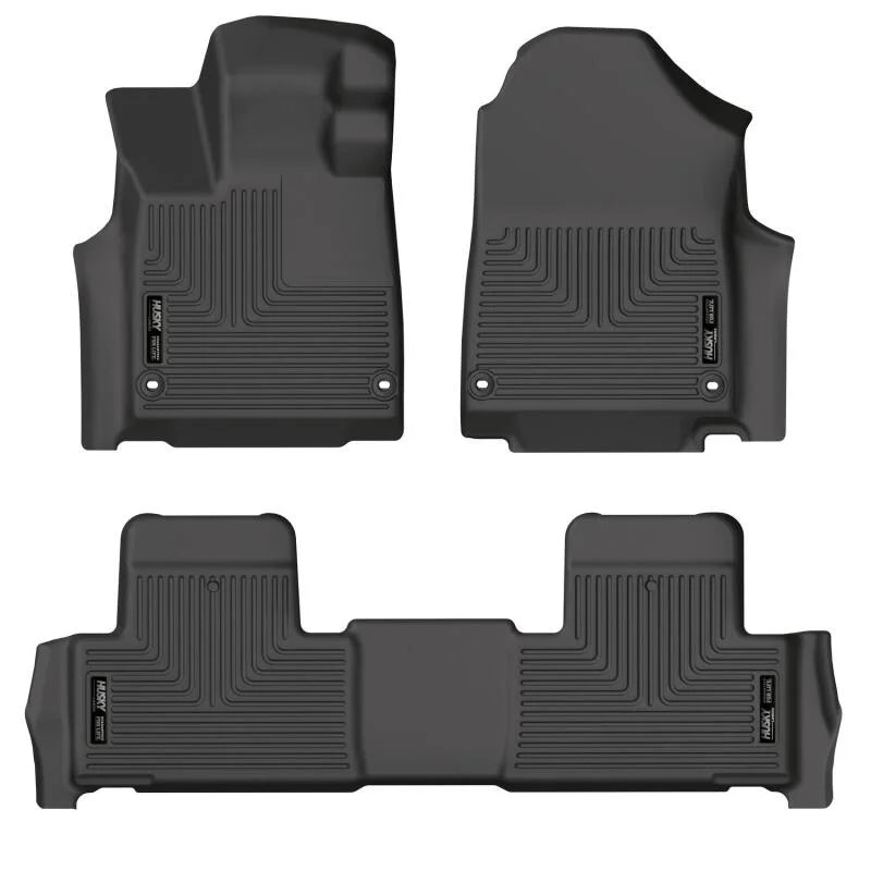 Husky Liners 2022 Acura MDX Weatherbeater Black Front & 2nd Seat Floor Liners - Main Product View
