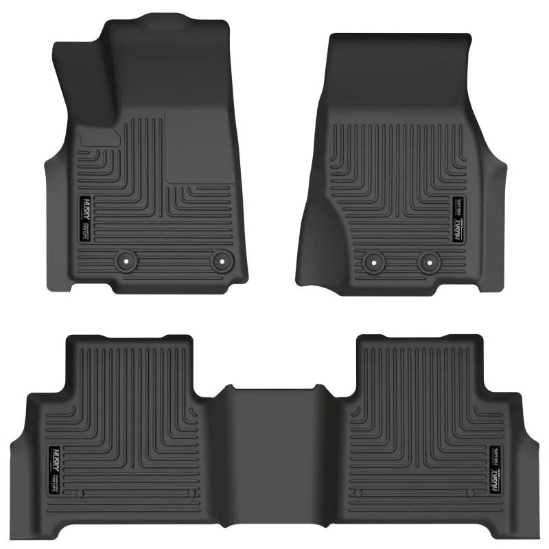 Husky Liners 2022 Jeep Grand Cherokee (New Style) Weatherbeater Black Front & 2nd Seat Floor Liner - Side View