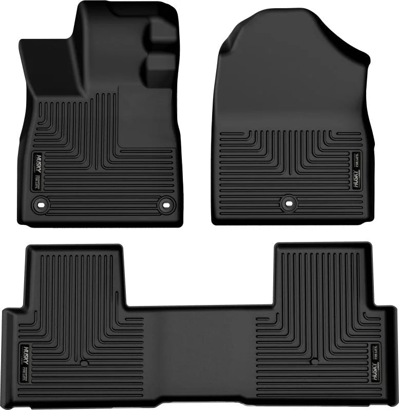 Husky Liners 2023 Honda Pilot Weatherbeater Black Front & 2nd Seat Floor Liners - Main Product View