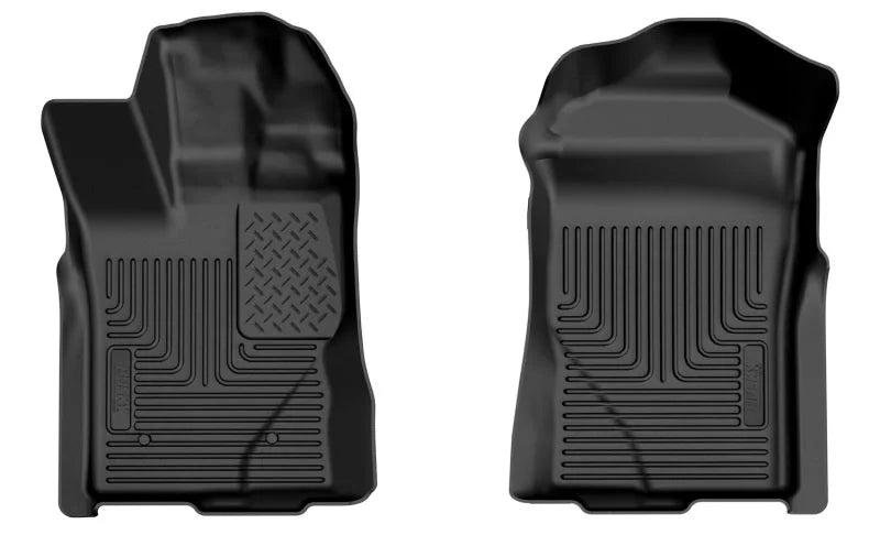 Husky Liners 2024 Ford Ranger Supercrew WeatherBeater Front Floor Liners - Black - Main Product View