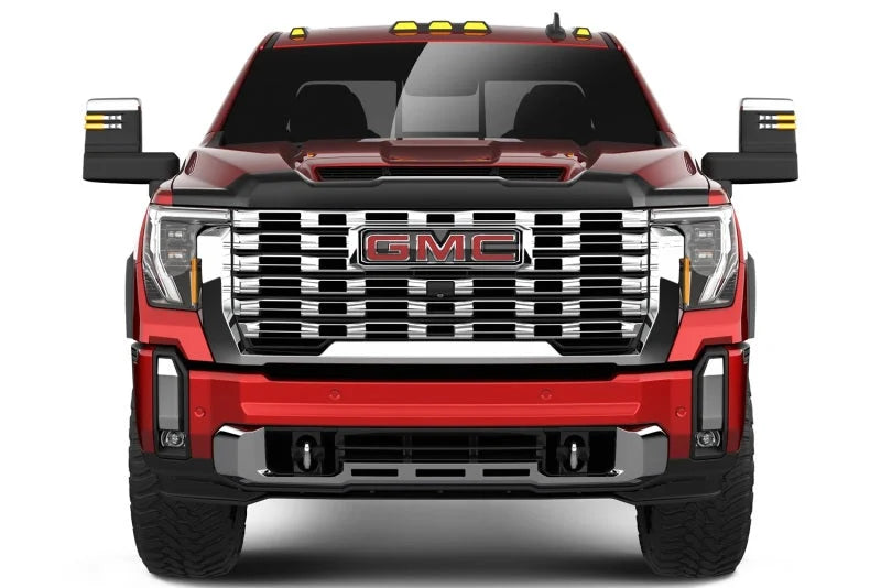 Husky Liners 2024 GMC Sierra 2500/3500HD Aeroskin Hood Protector - Smoke - Installation View