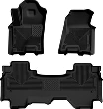 Load image into Gallery viewer, Husky Liners 2025 RAM 1500 Quad Cab Weatherbeater Front &amp; 2nd Seat Floorliner (3pc Set) - Blk - Main Product View