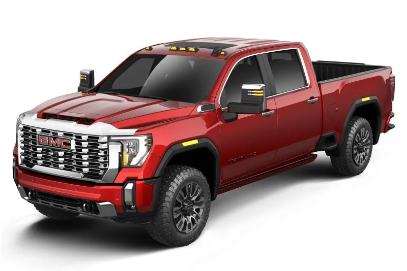 Husky Liners 22-24 Chevrolet Silverado 1500 LT TB/Custom TB/ZR2 Aeroskin Hood Protector - Chrome - Side View