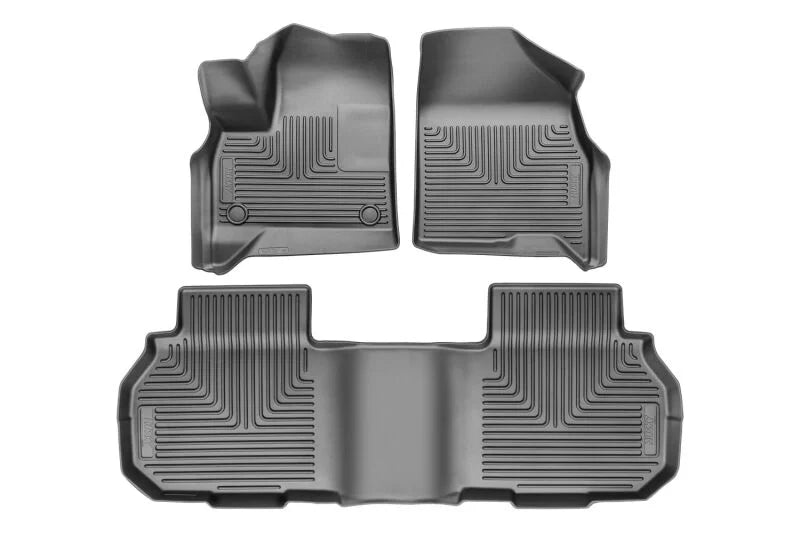 Husky Liners 24-25 Chevrolet Traverse Weatherbeater Front & 2nd Seat Floorliner (3pc Set) - Blk - Main Product View