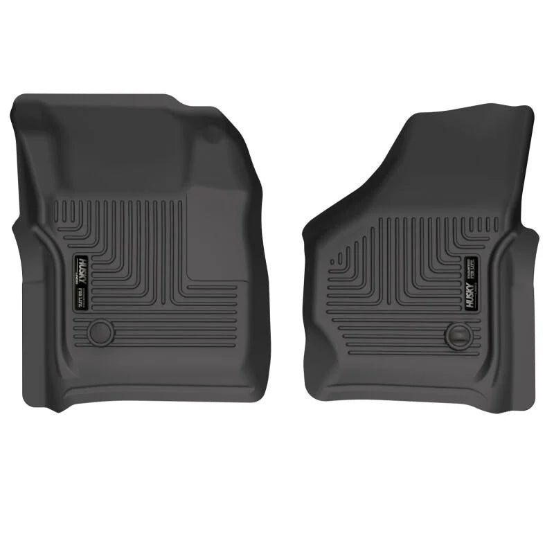 Husky Liners 99-07 Ford F-250 Super Duty Crew Cab WeatherBeater Front Floor Liners (Black) - Main Product View