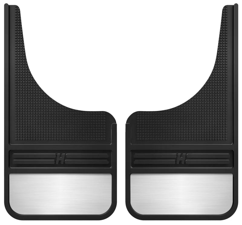 Husky Liners Universal 12in Wide Black Rubber Front Mud Flaps w/ Weight - Main Product View
