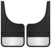 Load image into Gallery viewer, Husky Liners Universal 12in Wide Black Rubber Front Mud Flaps w/ Weight - Main Product View