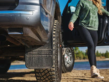 Load image into Gallery viewer, Husky Liners Universal 12in Wide Black Rubber Front Mud Flaps w/ Weight - Side View