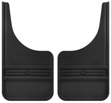 Load image into Gallery viewer, Husky Liners Universal 12in Wide Black Rubber Front Mud Flaps w/o Weight - Side View