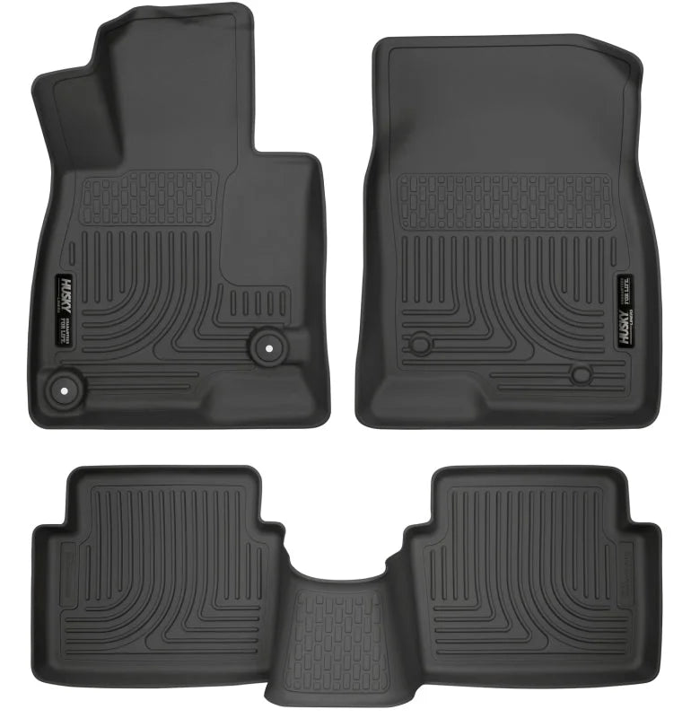 Husky Liners WeatherBeater 14 Mazda 3 Hatch&Sedan Front & Second Row Black Floor Liners - Main Product View