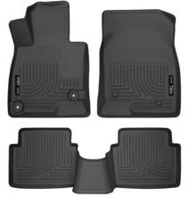 Load image into Gallery viewer, Husky Liners WeatherBeater 14 Mazda 3 Hatch&amp;Sedan Front &amp; Second Row Black Floor Liners - Main Product View