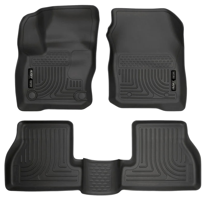 Husky Liners Weatherbeater 2016 Ford Focus RS Front & 2nd Seat Floor Liners - Black - Main Product View