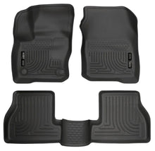 Load image into Gallery viewer, Husky Liners Weatherbeater 2016 Ford Focus RS Front &amp; 2nd Seat Floor Liners - Black - Main Product View