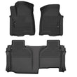 Load image into Gallery viewer, Husky Liners 19-24 Chevy Silverado1500/GMC Sierra1500 X-Act Front + 2nd Seat Floor Liner Set-Black - Main Product View