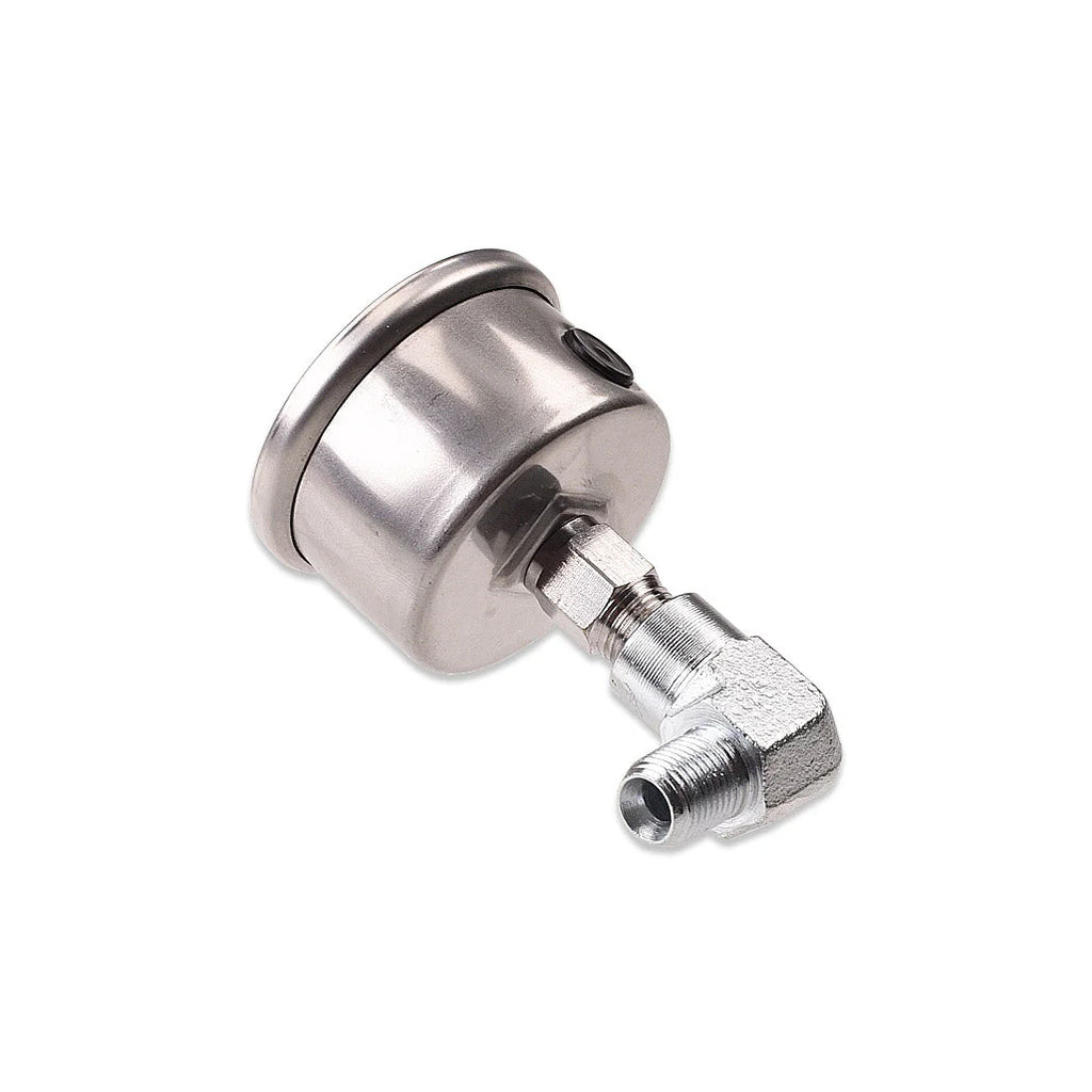 IAG Performance 90 Degree 1/8 inch NPT Male to Female Zinc Plated Fitting. IAG-AFD-2060 - Back View