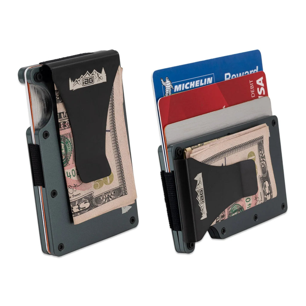 IAG Performance Aluminum Wallet w/Money Clip, Cash Band, & Screwdriver Kit (Off-Road Logo) OR IAG-AWS-1302OR - Side View