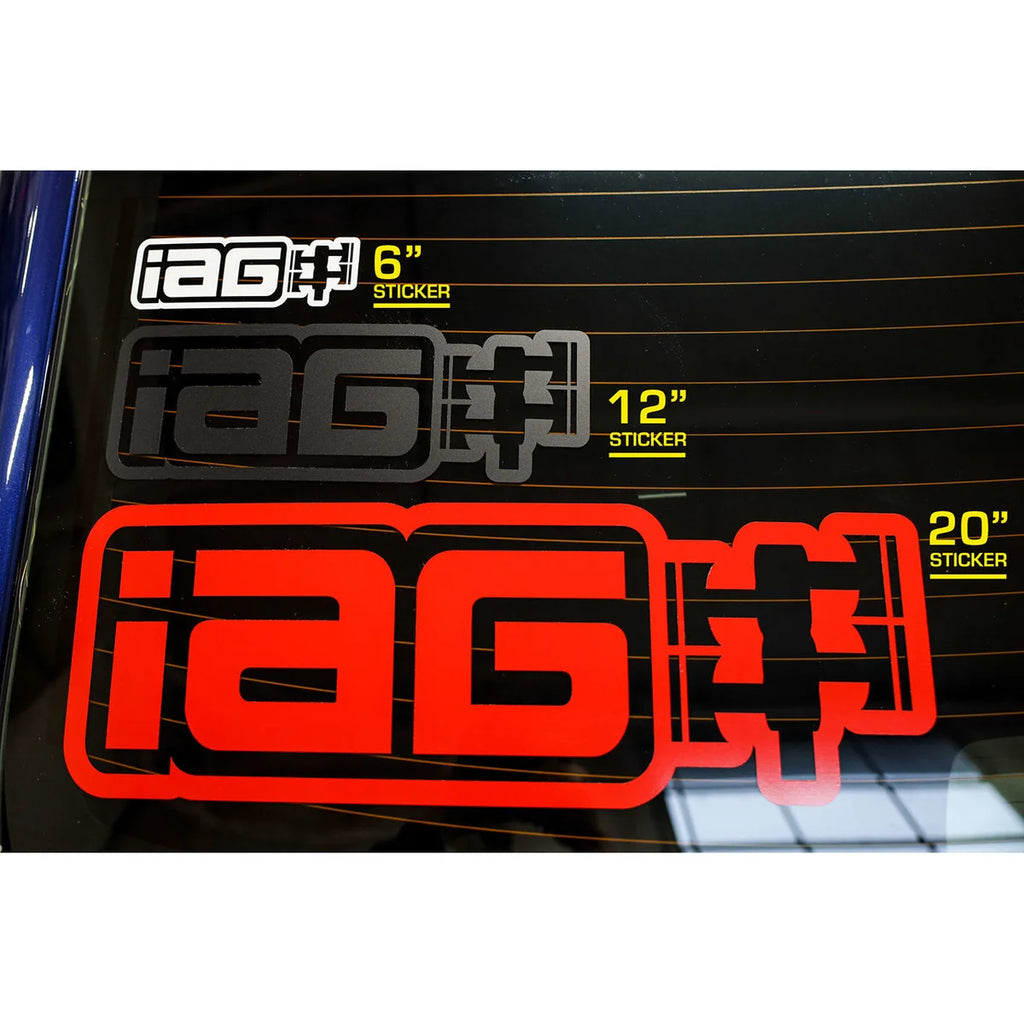 IAG Performance IAG 12" Matte Black Die Cut Sticker - Sold Individually. IAG-AWS-1210MBK - Back View