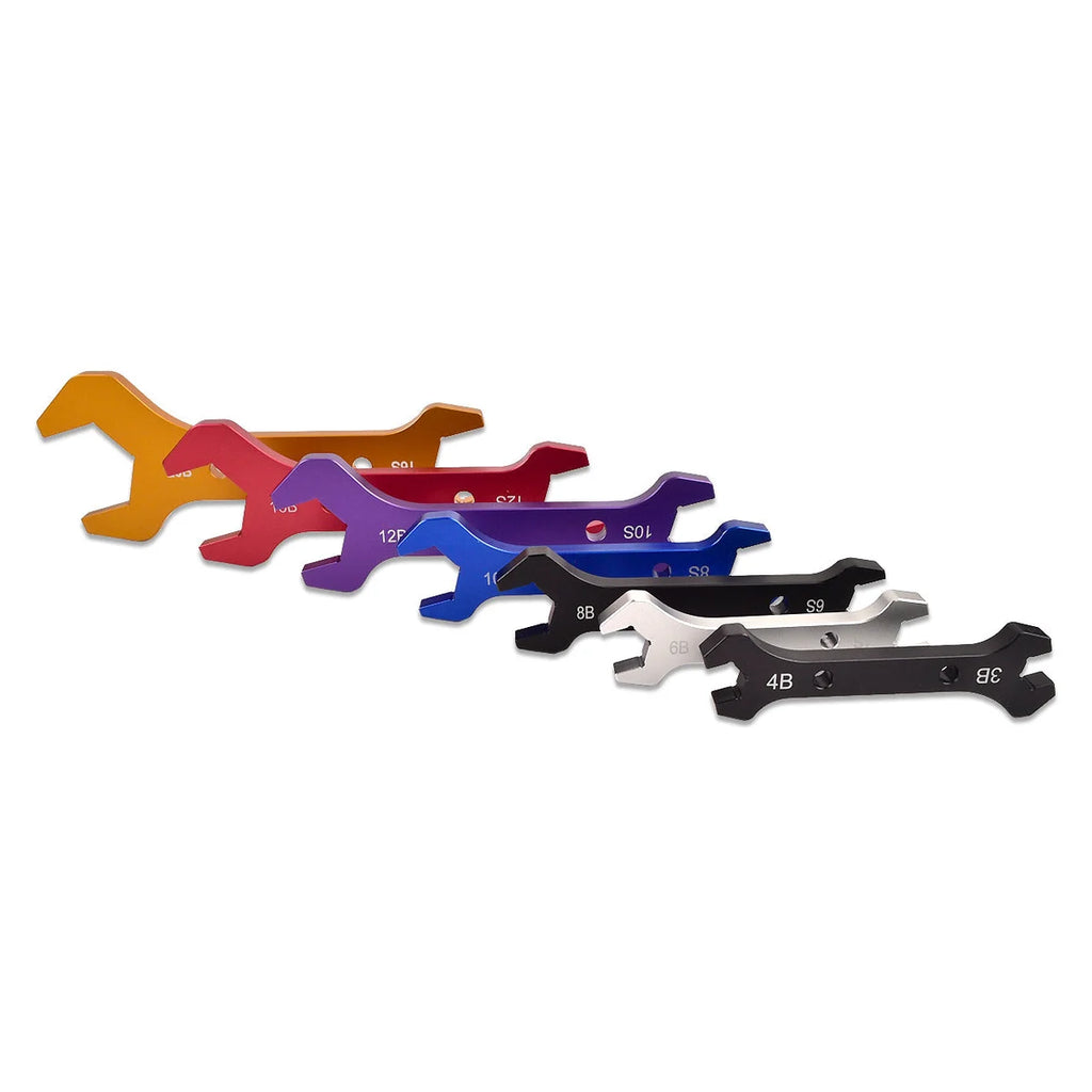 IAG Performance IAG 7-Piece Aluminum AN Wrench Set for 3AN - 20AN Fittings IAG-TLS-0002 - Side View