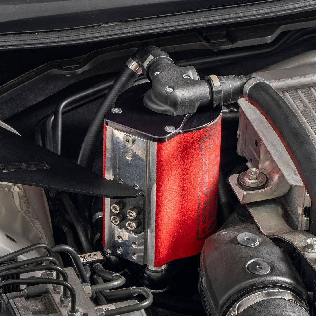 IAG Performance IAG Air Oil Separator AOS For 2022 + WRX - Black IAG-ENG-7188BK - Installation View