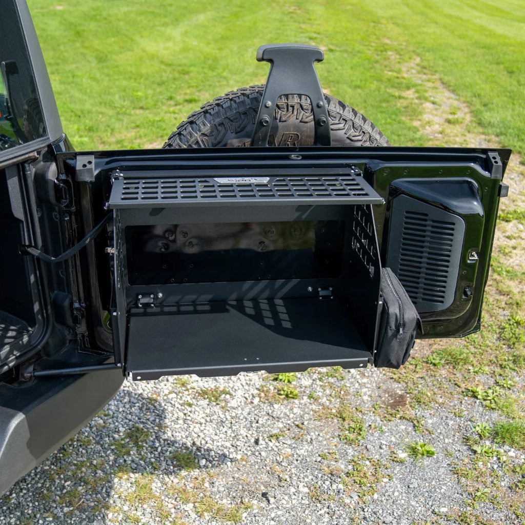 IAG Performance IAG Aluminum Multilevel Tailgate Table for 2021+ Ford Bronco IAG-ACC-F3181 - Back View
