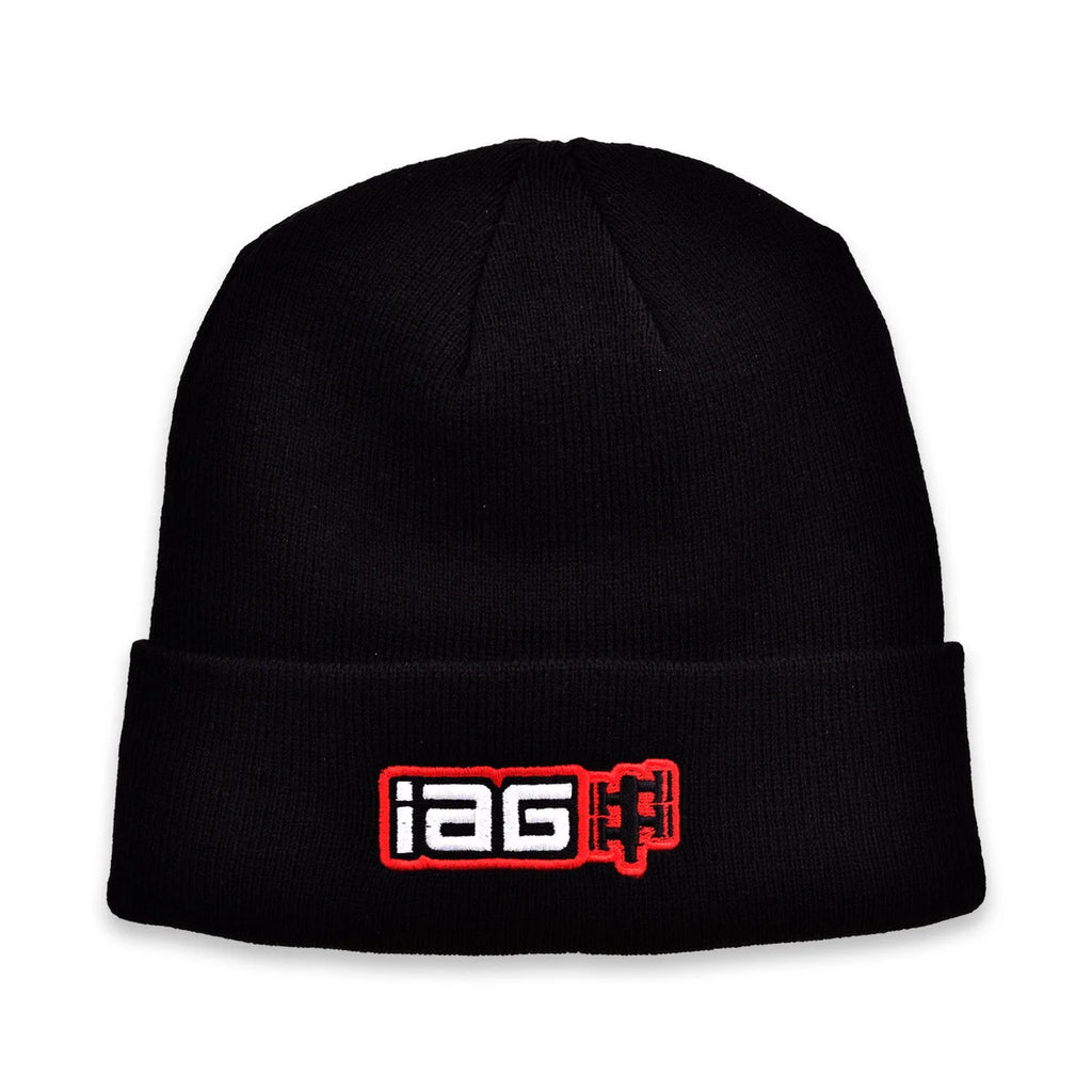 IAG Performance IAG Black Watch Cap Beanie with Boxer Embroidered Logo. IAG-APP-2086BK - Main Product View