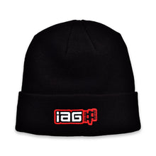 Load image into Gallery viewer, IAG Performance IAG Black Watch Cap Beanie with Boxer Embroidered Logo. IAG-APP-2086BK - Main Product View